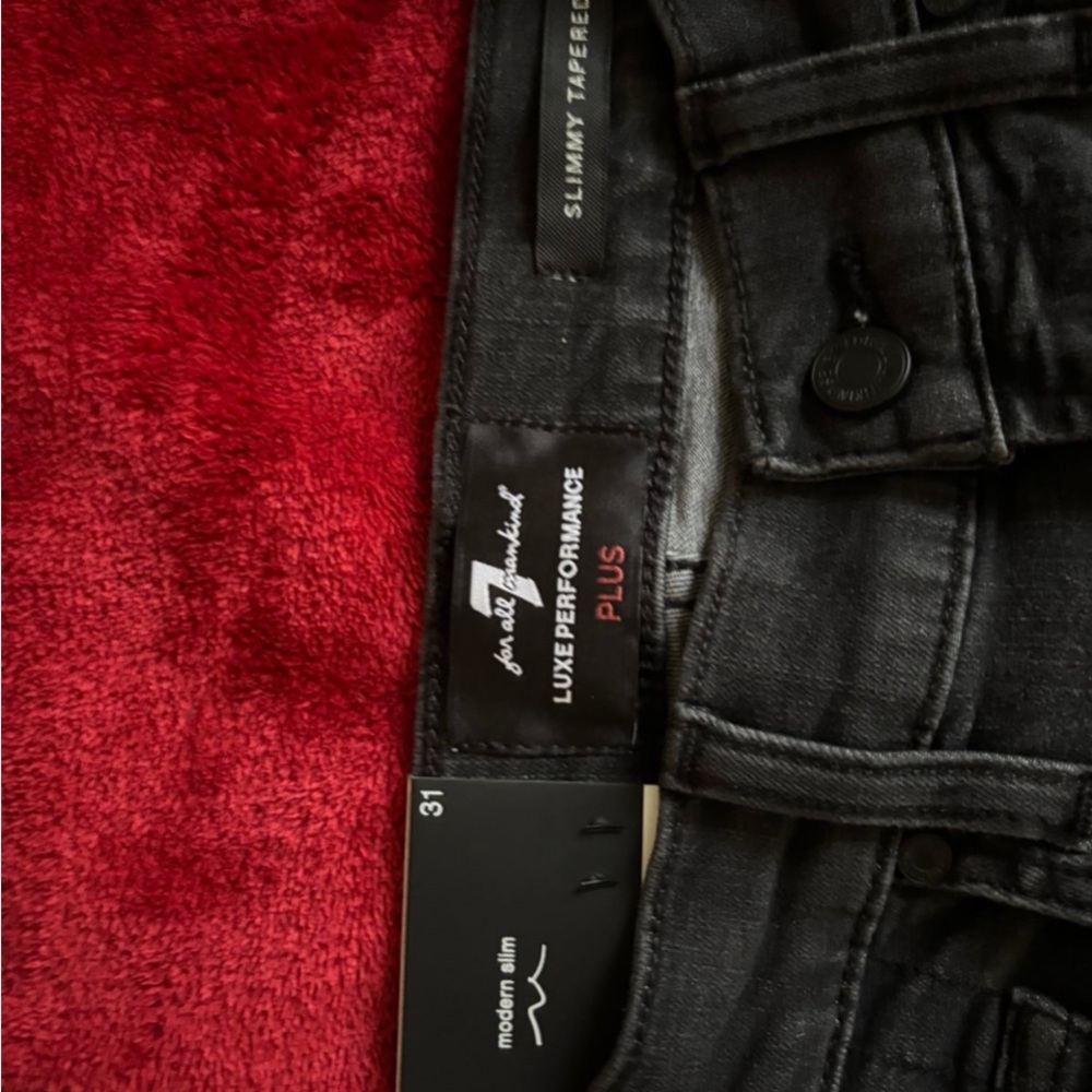 7 For All Mankind Black Slim Jeans